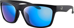 Bobster 26-5249 Route Sunglasses Matte Black W/Pur Hd/Light Blue Revo Mirr, Black