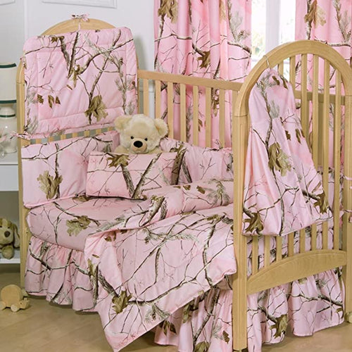 Realtree APC Pink Crib Bedskirt