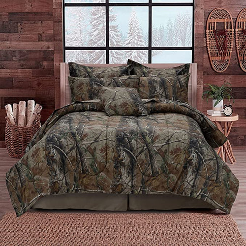 Realtree Polycotton Fabric, 4-Piece Comforter Set for Bedroom, Hunting & Outdoor (King), Cotton/Poyester Blend, Camoflauge