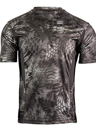 Aura Short Sleeve Camo Hunting & Fishing Shirt Typhon/Black (Medium)