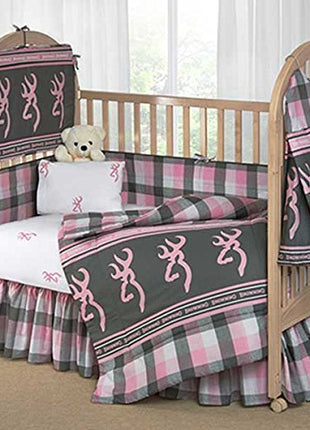 Browning Buckmark Plaid Crib Bedskirt