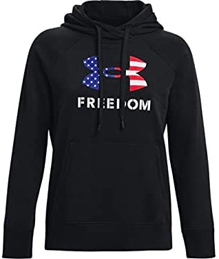 Under Armour Women's Freedom Rival Hoodie , Black (001)/White , X-Small