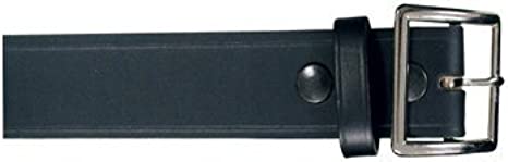 Garrison Leather Belt - 1.75 Wide Nickel Black Basket Weave