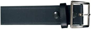Garrison Leather Belt - 1.75 Wide Nickel Black Plain