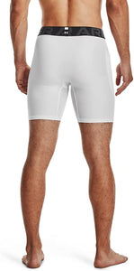 Under Armour UA HG Armour Shorts, Gym Shorts for Sport, Running Shorts Men, White / Black, S