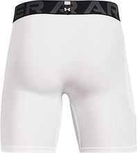 Under Armour UA HG Armour Shorts, Gym Shorts for Sport, Running Shorts Men, White / Black, S