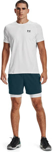 Under Armour UA HG Armour Shorts, Gym Shorts for Sport, Running Shorts Men, White / Black, S