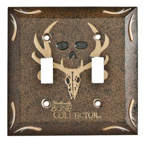 Bone Collector Bath Switchplate Double.