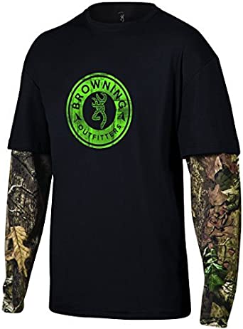 Browning Men's Long Sleeve Ryder Camo T Shirt