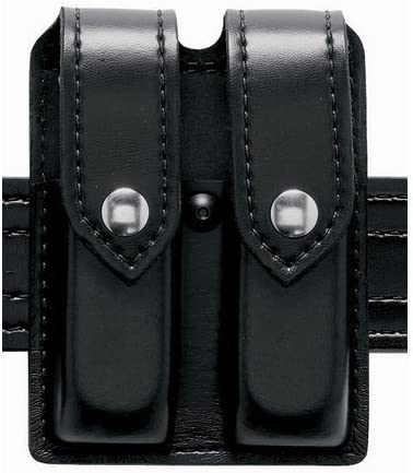 Safariland Duty Gear Glock 20,21 Hidden Snap Double Handgun Magazine Pouch (Basketweave Black)