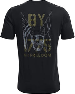 Under Armour Men's New Freedom By 1775 T-Shirt , Black (001)/Marine Od Green , Small