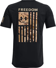 Under Armour Men's New Freedom Flag Camo T-Shirt , Black (001)/Desert Sand , 3X-Large