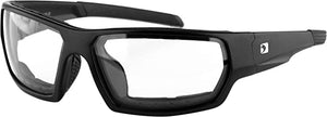 Bobster 26-5254 Tread Sunglasses Matte Black W/Clear Lens Removable Foam