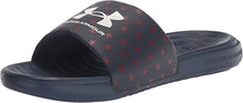 Under Armour Men's Ansa Graphic Fixed Strap Slide Sandal, Academy Blue (403)/White