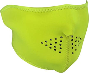 Zanheadgear Neoprene Half Face Mask, High-Visibility Lime -WNFM142LH, adult/unisex
