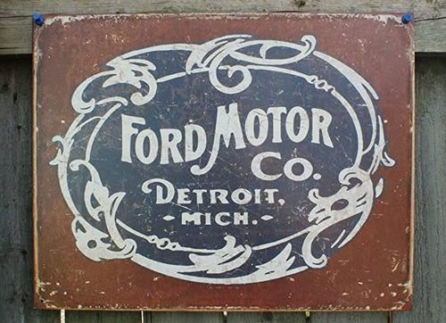 Ford Historic Logo Tin Sign 16 x 13in by Poster Revolution
