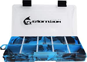 Evolution Outdoor 3500 Drift Series Fishing Tackle Tray – Blue, Colored Tackle Box Organizer with Removable Compartments, Clear Lid, 2 Latch Closure, Utility Box Storage