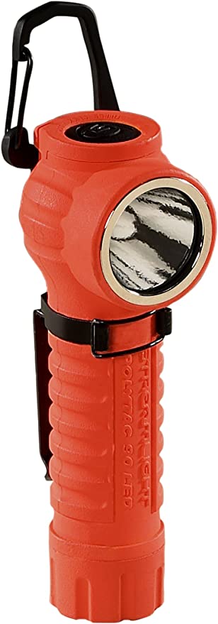 Streamlight 88834 PolyTac 90 LED Right Angle Polymer Flashlight, Orange - 170 Lumens