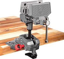 Real Avid Precision Bench Vise with Clamping Vise Jaws & Swiveling Vise Body |Multi-Use Handsfree Workbench Vice for Scope Mounting, Woodworking, Sharpening, Compound Bows & More