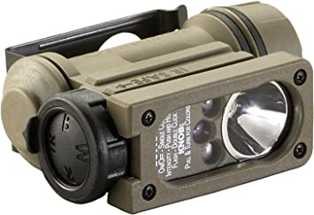 Streamlight 14510 Sidewinder Compact II Military Model Flashlight with 4 LEDs, CR123A Battery and Helmet Mount, Coyote