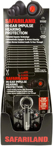 Safariland Unisex's TCI-10CT-IMPULSE-DSPLY, Ear Plug Display, Black, NRR 33, Key Chain Storage Case, 10/Pack, Multi, One Size