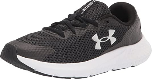 Under Armour Women's Charged Rogue 3 Running Shoe, Black (001)/Metallic Silver, 3.5