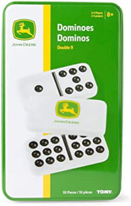 John Deere Dominoes – Double 9 Set of Dominoes with Collector’s Tin – Family Game for Ages 8+