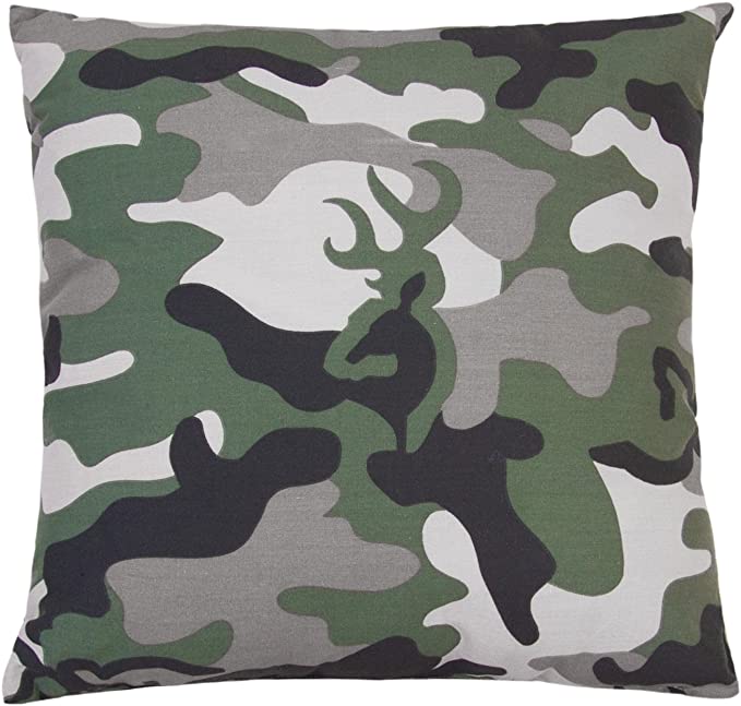 Buckmark Square Pillow Color: Green
