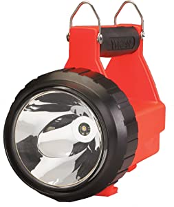 Streamlight 44450 Fire Vulcan LED Standard System Flashlight with AC/DC Charger, Dual Rear LEDs and Quick Release Shoulder Strap, Orange - 180 Lumens