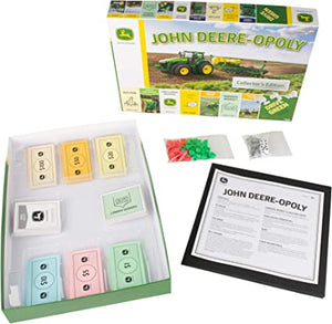 John Deere-Opoly Board Game, Family Games, Fun for Adults and Children, Family Kids Board Game, Suitable for Children 8 Years+
