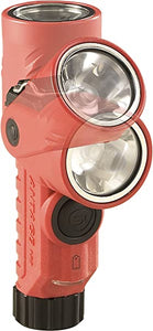 STREAMLIGHT 88901 Vantage 180 Right-Angle Multi-Function Flashlight with White and Blue LEDs, Lithium Batteries and Helmet Bracket, Orange