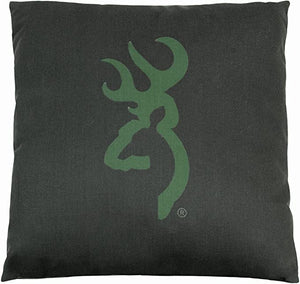 Browning Buckmark Camo - Green - Logo Pillow - Light Logo, Dark Ground