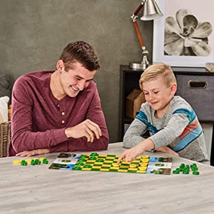 John Deere Checkers Game with Themed Folding Board, Checkers and Tractor Kings – Ages 6 and Up