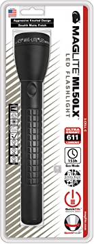 Maglite ML50LX 3 C-Cell Flashlight, Aluminium, Black, 611 lm