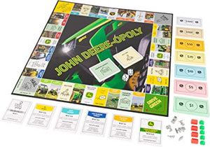 John Deere-Opoly Board Game, Family Games, Fun for Adults and Children, Family Kids Board Game, Suitable for Children 8 Years+