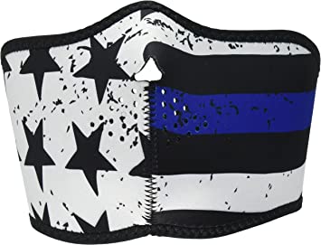 Zanheadgear WNFM171H Neoprene Face (Thin Blue Line Half Mask), Adult/Unisex