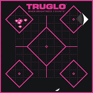 Truglo Unisex's TRU-See 5-Diamond Reactive Splatter Target, 6-Pack, Pink