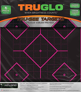 Truglo Unisex's TRU-See 5-Diamond Reactive Splatter Target, 6-Pack, Pink