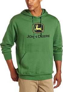 John Deere Mens Trademark Logo Core Hood Pullover Fleece